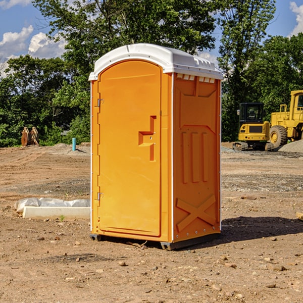 how often are the portable restrooms cleaned and serviced during a rental period in Palm Coast